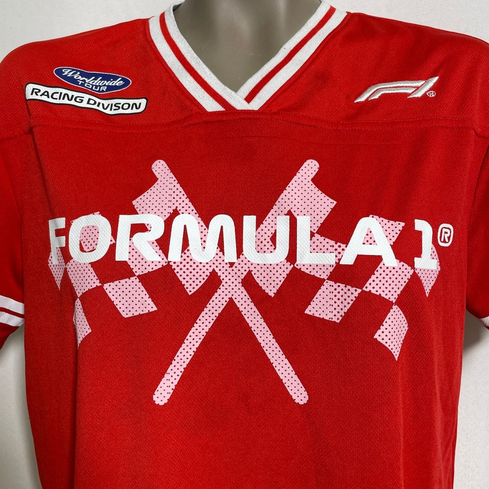 Formula 1 F1 Racing Division Hybrid Apparel Red Pit Crew Jersey Women's MEDIUM - Picture 2 of 12